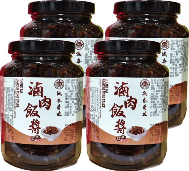 誠泰 滷肉飯醬, 360g, 4罐