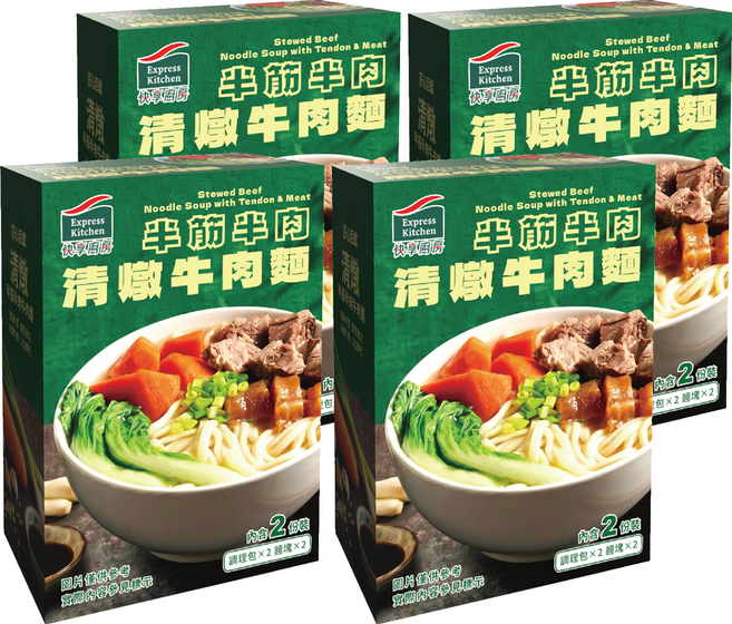 Express Kitchen 快享廚房 清燉半筋半肉牛肉麵, 1.02kg, 4套