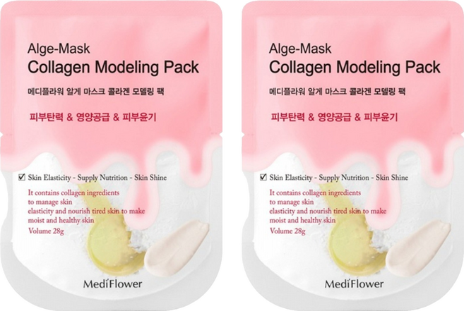 MediFlower 台灣公司貨 SPA海藻軟膜 粉色/膠原, 2組, 1入