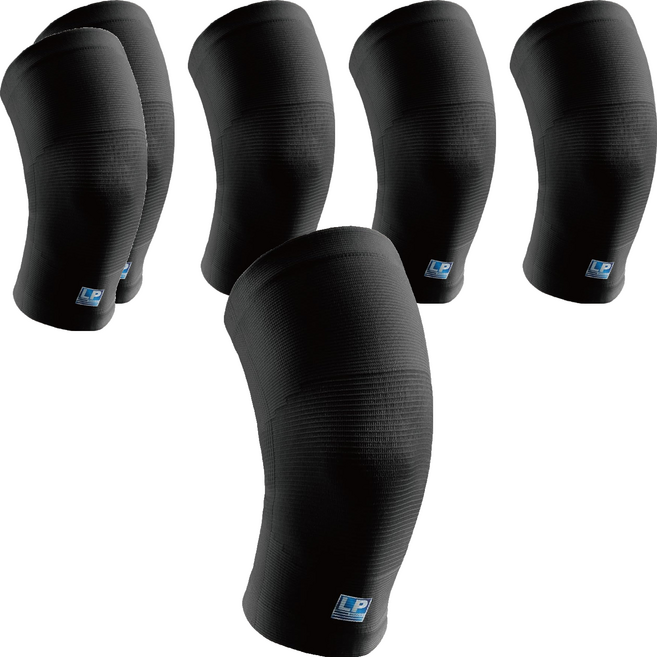 LP SUPPORT 高伸縮型膝護套 647R1-BK-M, 6個