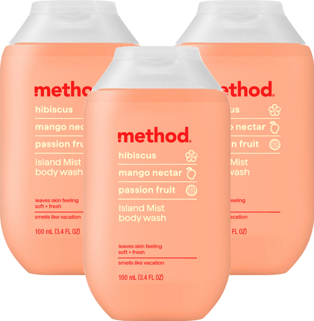 method 美則 感官沐浴乳 島嶼晨霧, 3個, 100ml