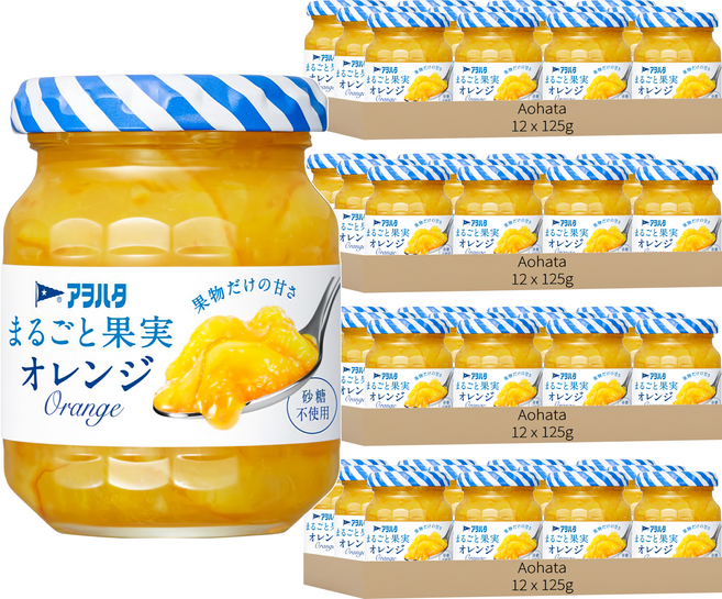 Aohata 柑橘果醬 無蔗糖, 125g, 48罐
