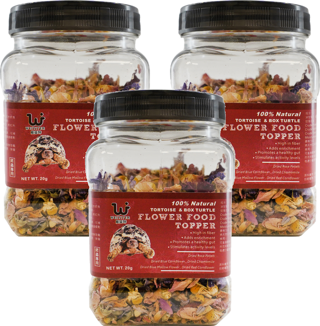 WEIYITER 維益特 陸龜天然花卉食物, 20g, 3罐