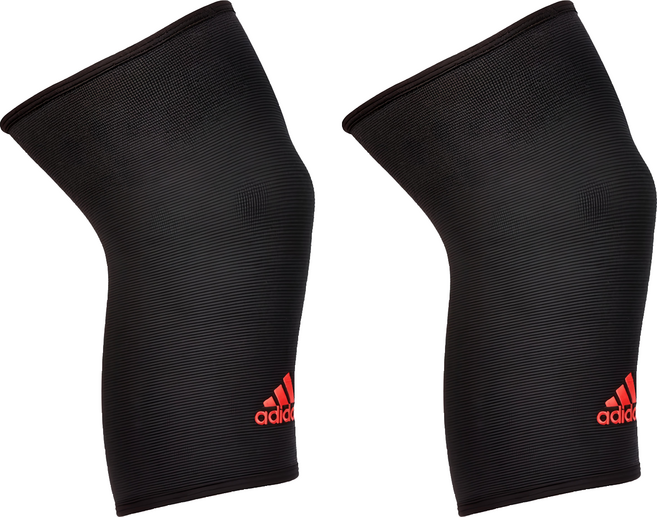adidas 愛迪達 Recovery系列 膝關節用彈性透氣護套 ADSU-12417RD, 2個, 黑色