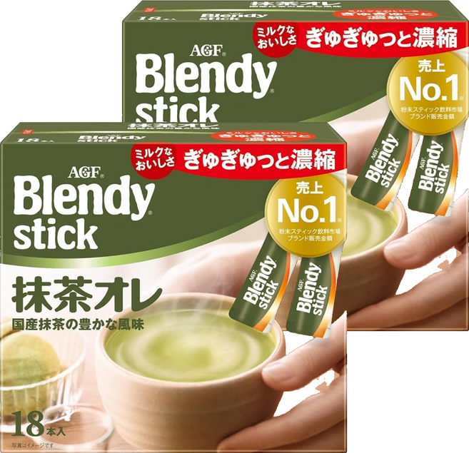 AGF Blendy 抹茶歐蕾風味即溶飲品, 9.7g, 18個裝, 2組