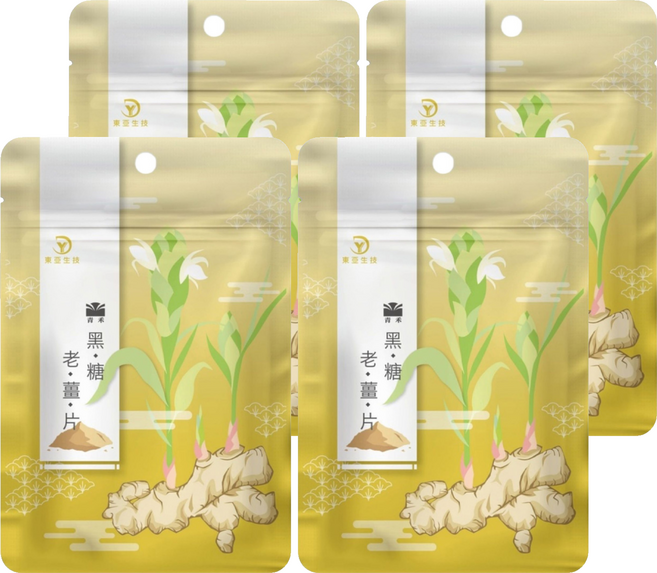 青禾 香濃錠 黑糖老薑片, 4個, 30g
