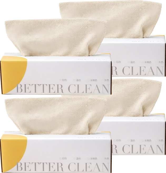 BETTER CLEAN 一次性抽取式吸水清潔布 28 x 22cm 咖啡色, 4套, 15個裝