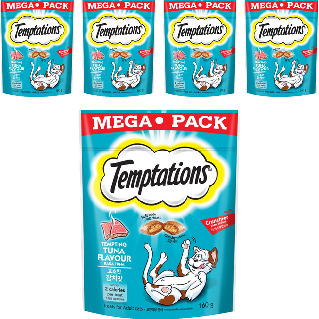 Temptations 喵愛餡 貓點心, 香誘鮮鮪口味, 160g, 5包