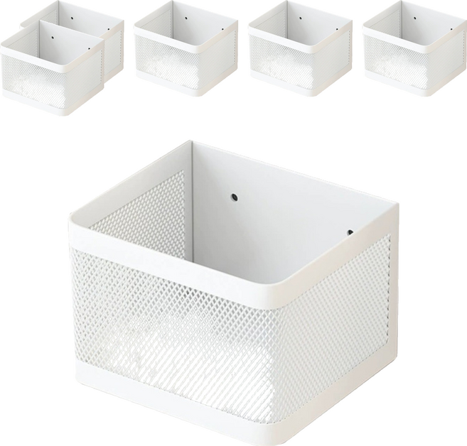 磁吸收納盒 小號, 6個, 白色