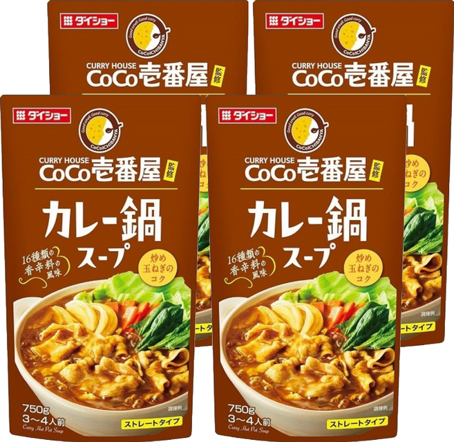 DAISHO 大逸昌 Coco壹番屋 咖喱火鍋高湯, 750g, 4包