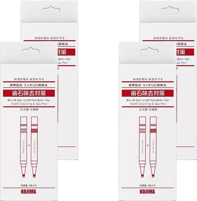 KOJIMA PETS 潔牙筆 5ml + 美牙筆 5ml, 白色, 4組