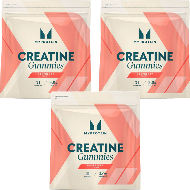 MYPROTEIN 肌酸軟糖 覆盆莓口味, 3套, 21顆