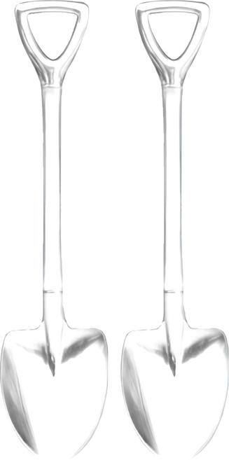 SALUS 佐藤金屬 工業風鏟子 布丁匙, 2支, 銀色