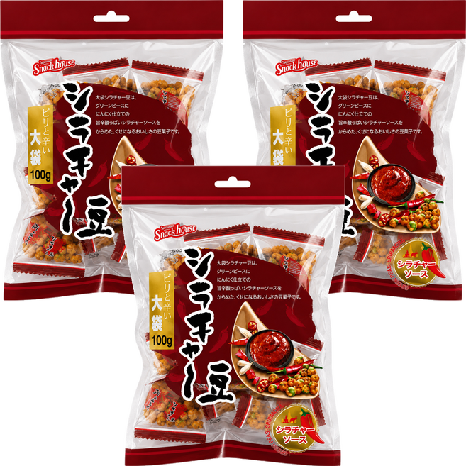 Snackhouse 泰式是拉差風味青豆, 100g, 3個