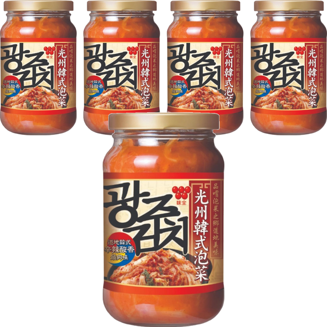 味全 光州韓式泡菜, 350g, 5個