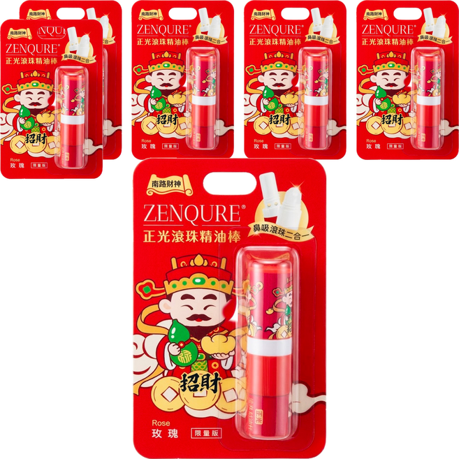 正光 滾珠精油棒 玫瑰, 6個, 2ml