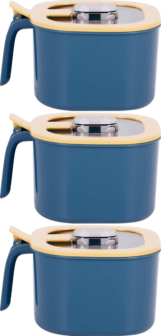 HIKARI 日光生活 4格調味盒 M700-7 藍色, 3個, 100ml
