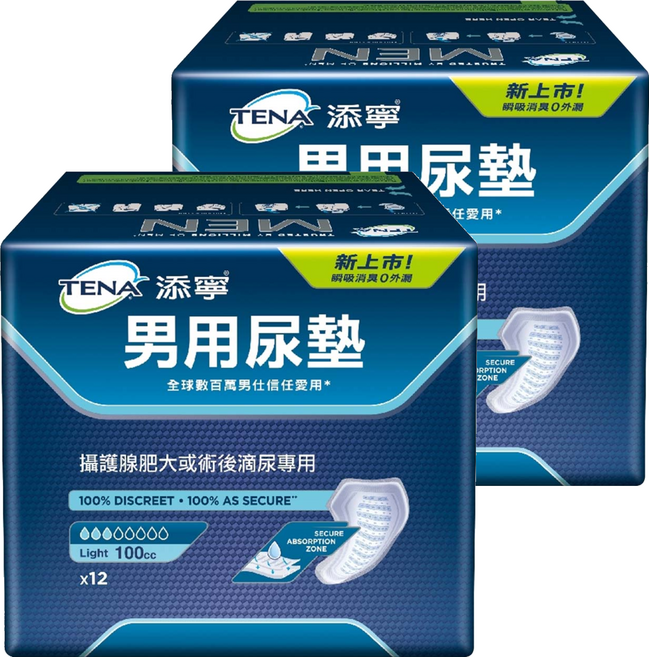 TENA 添寧 男用尿墊 Level 1, 23cm, 2個, 12個裝