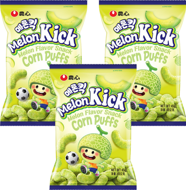 NONGSHIM 農心 哈密瓜玉米脆條, 45g, 3包