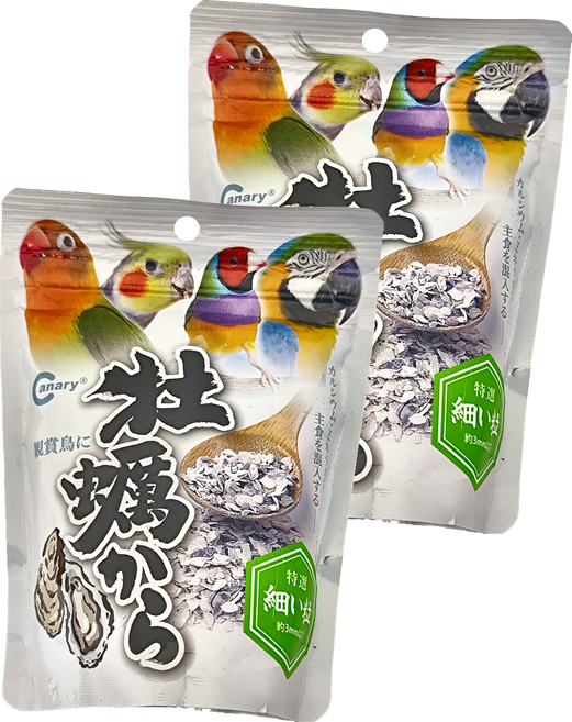 Canary 和晃鳥用圓片牡蠣殼 B-S817 細, 200g, 2包
