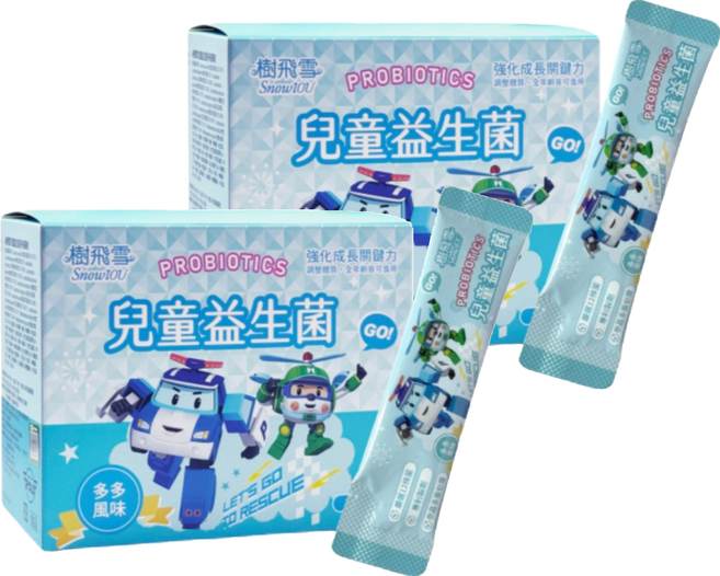 SnowIOU 樹飛雪 POLI兒童益生菌 多多風味 2g, 2個, 20份