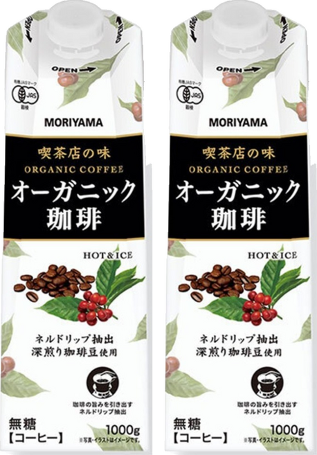 MORIYAMA 守山乳業 喫茶店の味 咖啡, 2個, 1L