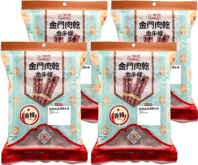圓頭 金牛條 香辣, 120g, 4個