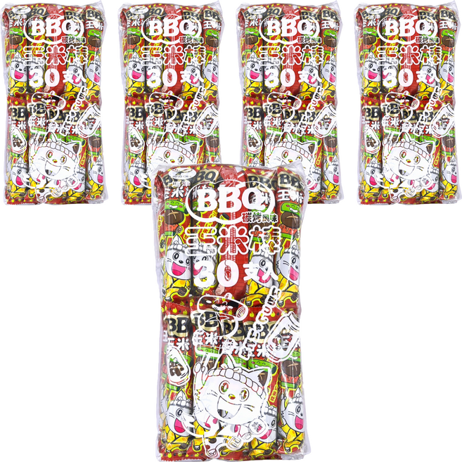 鴻津 玉米棒 BBQ碳烤風味 30支, 210g, 5個