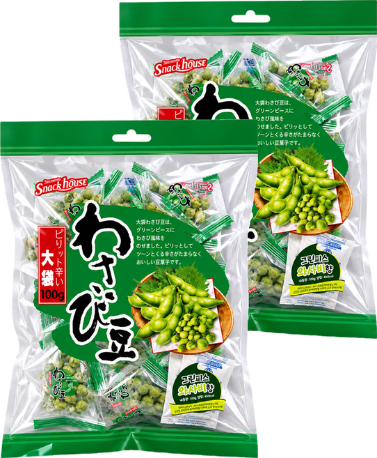 Snackhouse 山葵風味青豆, 100g, 2個