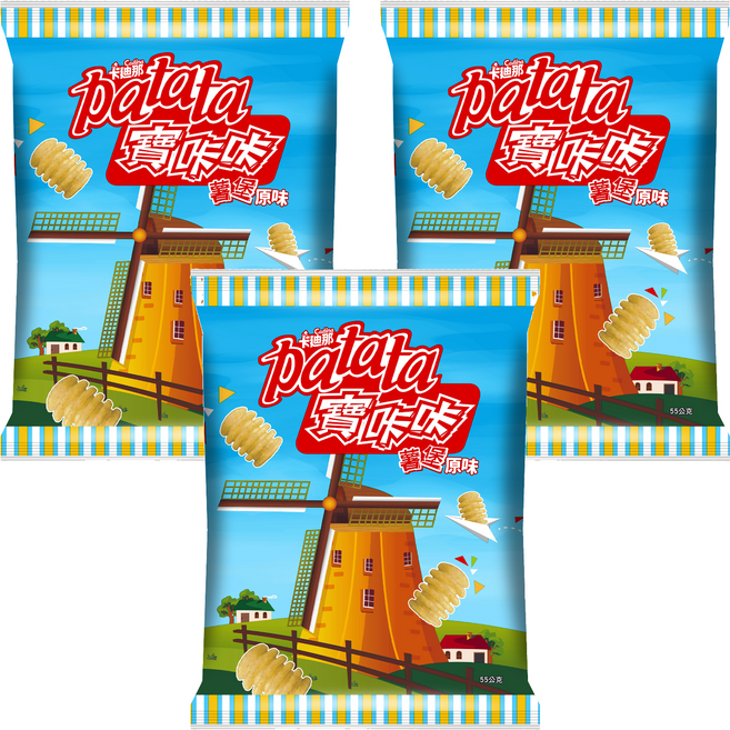 Cadina 卡迪那 寶咔咔 薯堡原味, 55g, 3個