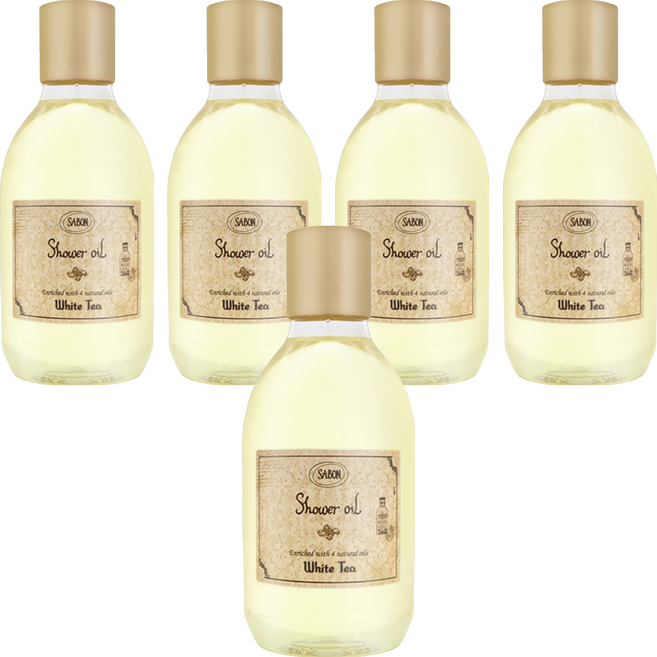SABON 沐浴油 國際航空版 白茶, 300ml, 5件
