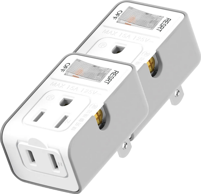 POLYWELL 寶利威爾 3變2插頭 帶開關轉接頭 PW15-T05-A025, 5.8cm, 白色, 2個