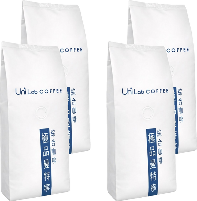 Uni Lab COFFEE 極品曼特寧咖啡豆, 450g, 4個, 全豆咖啡(未研磨)