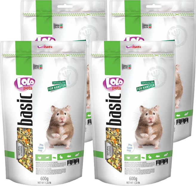 LOLO pets 營養滿分寵物鼠主食, 600g, 4包