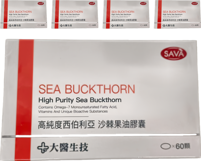大醫生技 西伯利亞沙棘果油, 60顆, 0.7g, 5盒