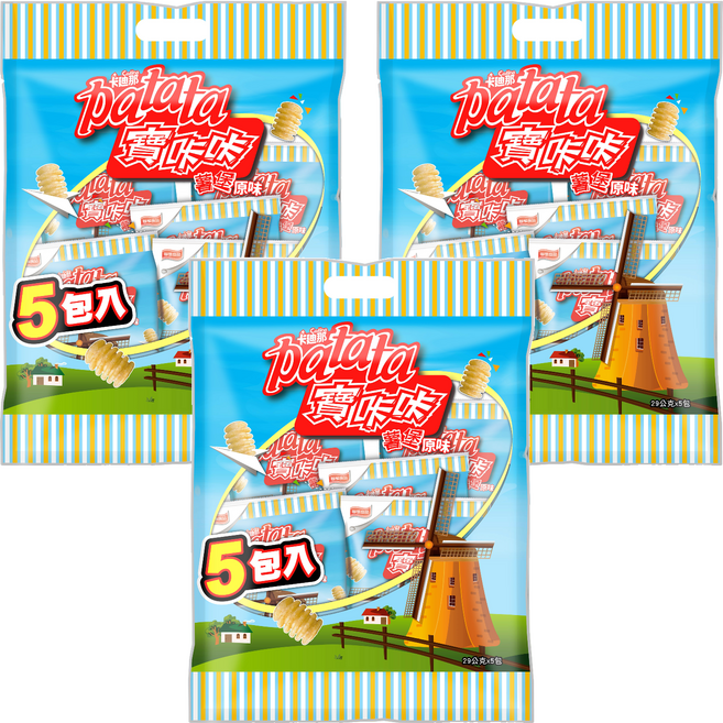 Cadina 卡迪那 寶卡卡 原味 量販袋 5包, 145g, 3袋