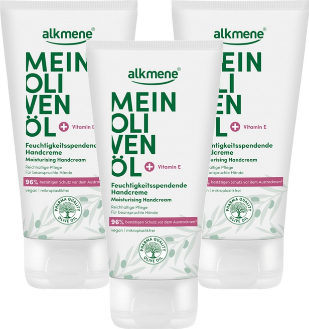 alkmene 歐珂蔓 我的橄欖油保濕護手霜, 3個, 75ml