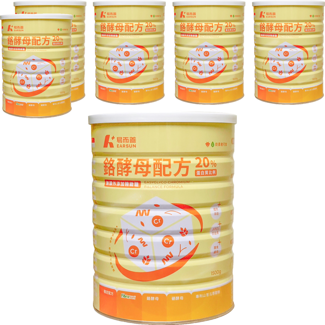 易而善 鉻酵母配方奶粉, 1.5kg, 6個
