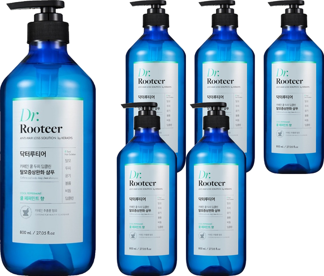 DrRooteer 咖啡因髮根蓬鬆洗髮精 清新香柚調, 6件, 800ml