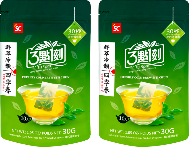 3點1刻 鮮萃冷韻四季春, 3g, 2個, 10個裝
