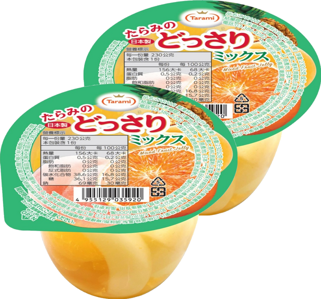 Tarami 達樂美 果凍杯 什錦水果, 230g, 2個