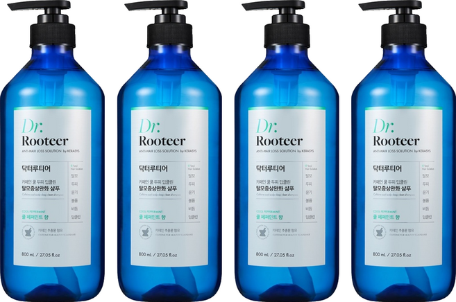 DrRooteer 咖啡因髮根蓬鬆洗髮精 清新香柚調, 4件, 800ml