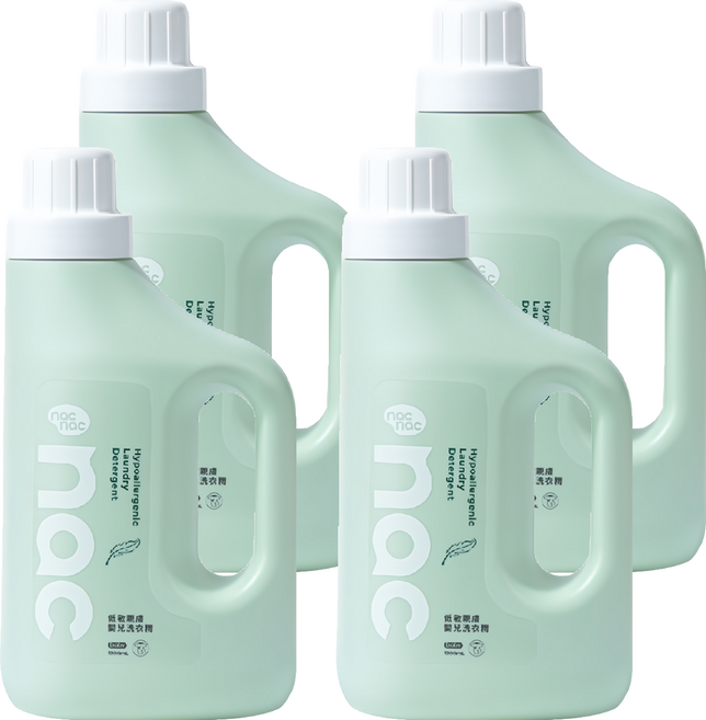 nac nac 低敏親膚嬰兒洗衣精, 4個, 1.2L