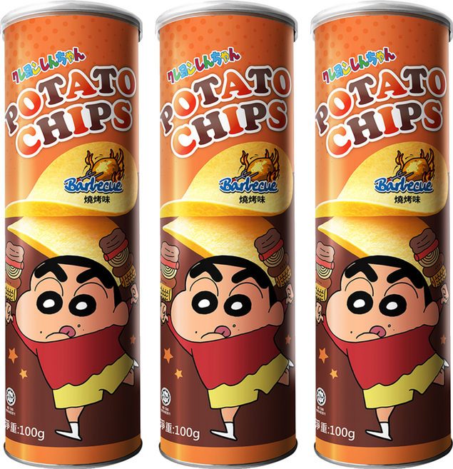 ORIENTAL 蠟筆小新洋芋片 燒烤, 100g, 3個