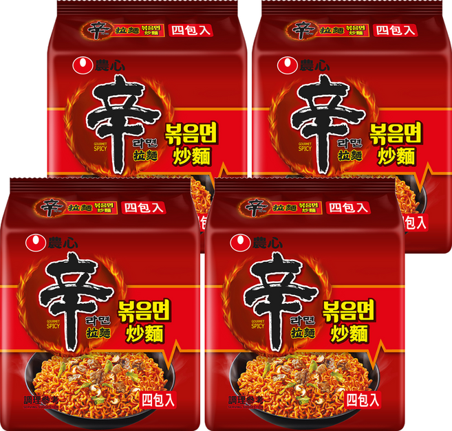 NONGSHIM 農心 辛炒麵4入, 4套