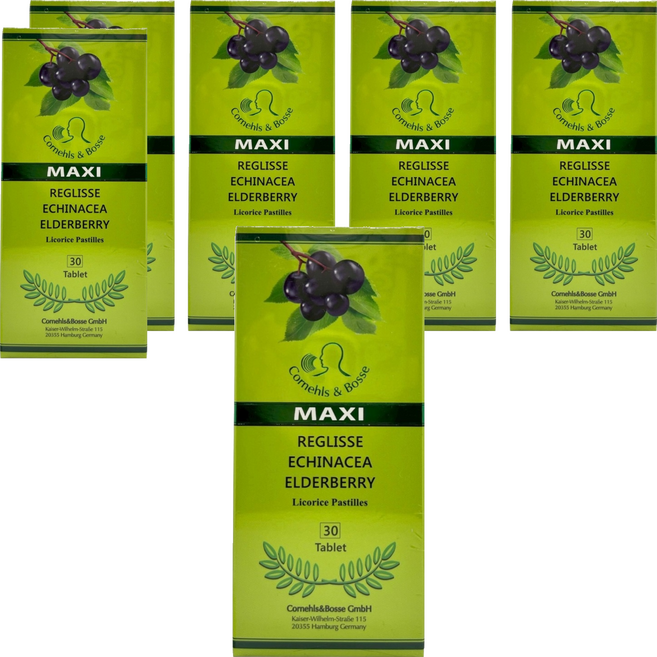 樂立舒 潤喉糖 紫錐花 + 接骨木莓, 6個, 10.5g