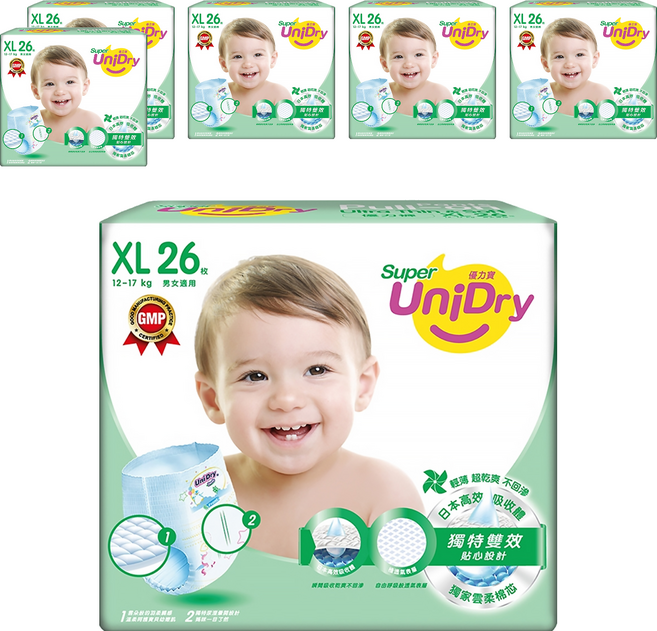 UniDry 優力寶 優力褲/尿布 12~17kg, XL, 156片