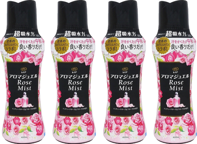 Lenor 蘭諾 衣物芳香豆 神秘玫瑰香, 4瓶, 420ml