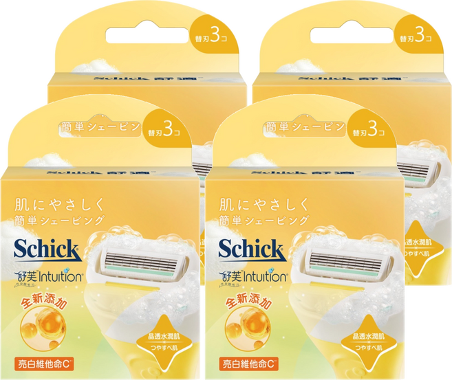 Schick 舒適牌 舒芙仕女除毛刀片 晶透煥亮, 4個, 3個裝