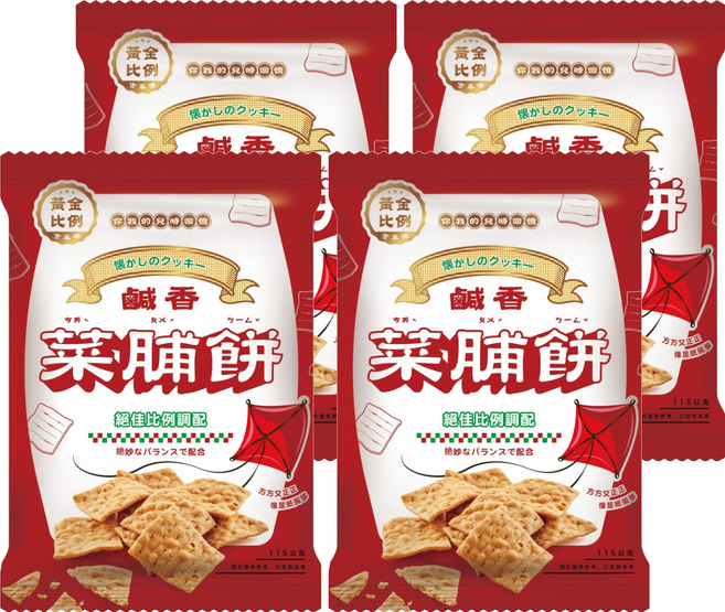 黃金比例 古早味菜脯餅, 4個, 115g